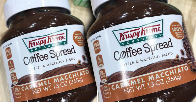 krispy kreme coffee and hazelnut spread